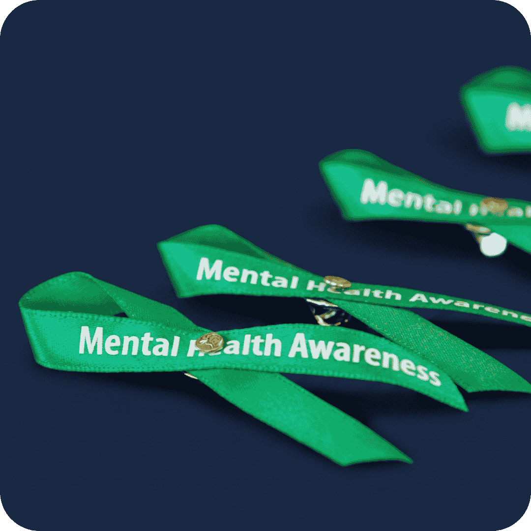 Mental health awareness ribbons